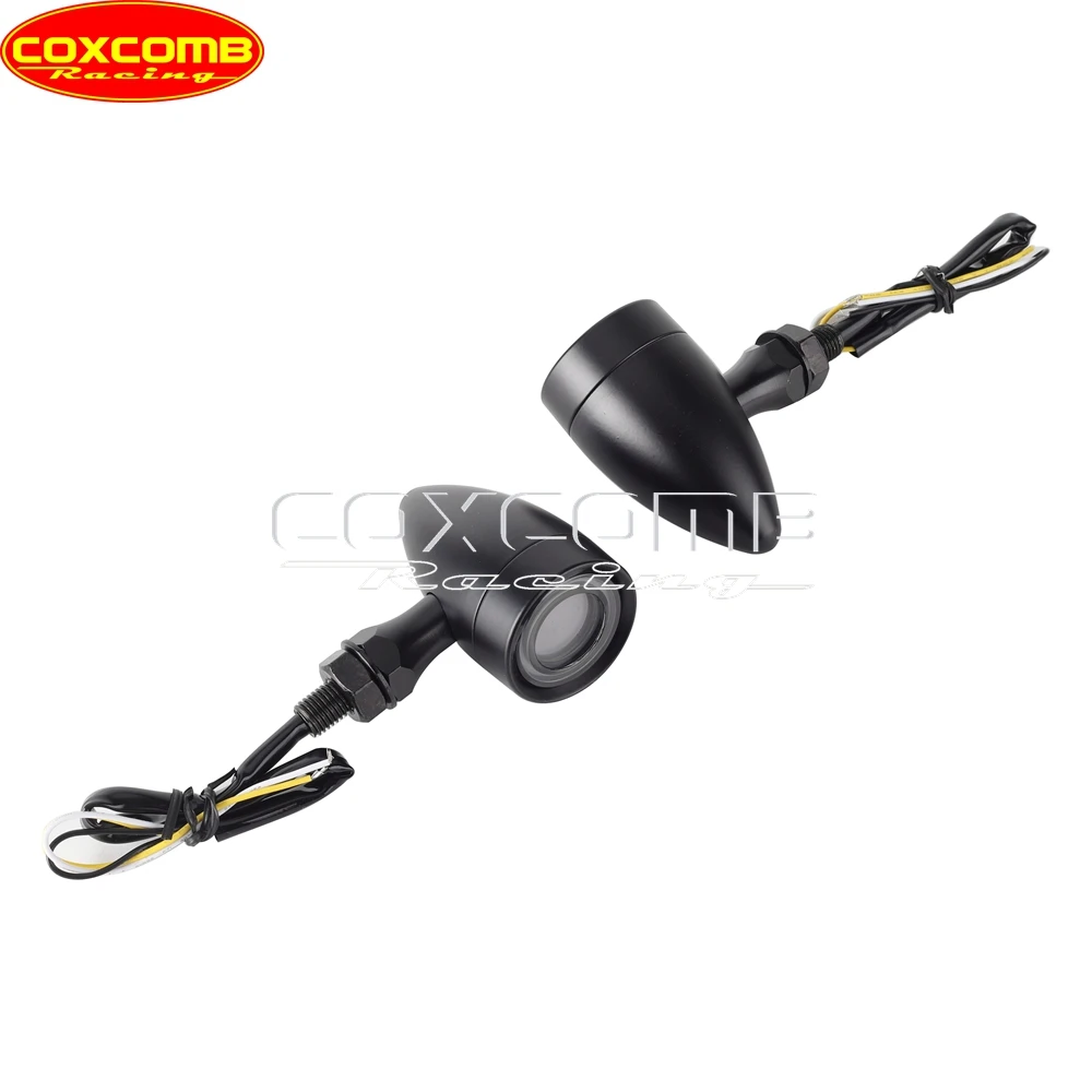Universal 2Pcs Motorcycle Led Turn Signal Indicator Light Lamp Blinker For Kawasaki Vulcan 1700 Voyager Classic 900 S ABS Cafe
