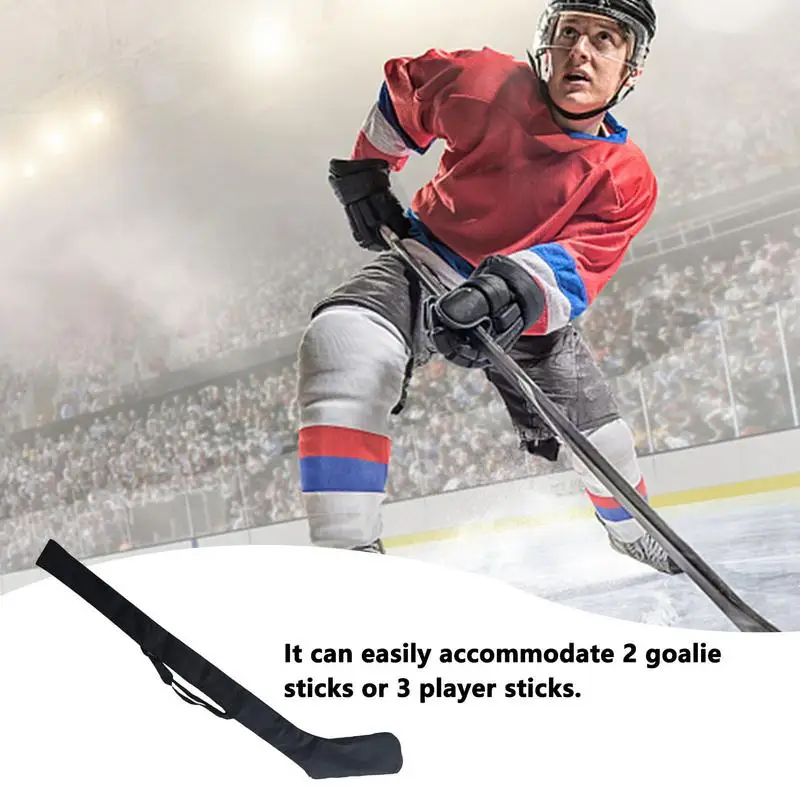 Portable One Shoulder Ice Hockey Stick Bag High Quality Black Light Waterproof Stick Adjustable  Hockey Equipment With Zipper