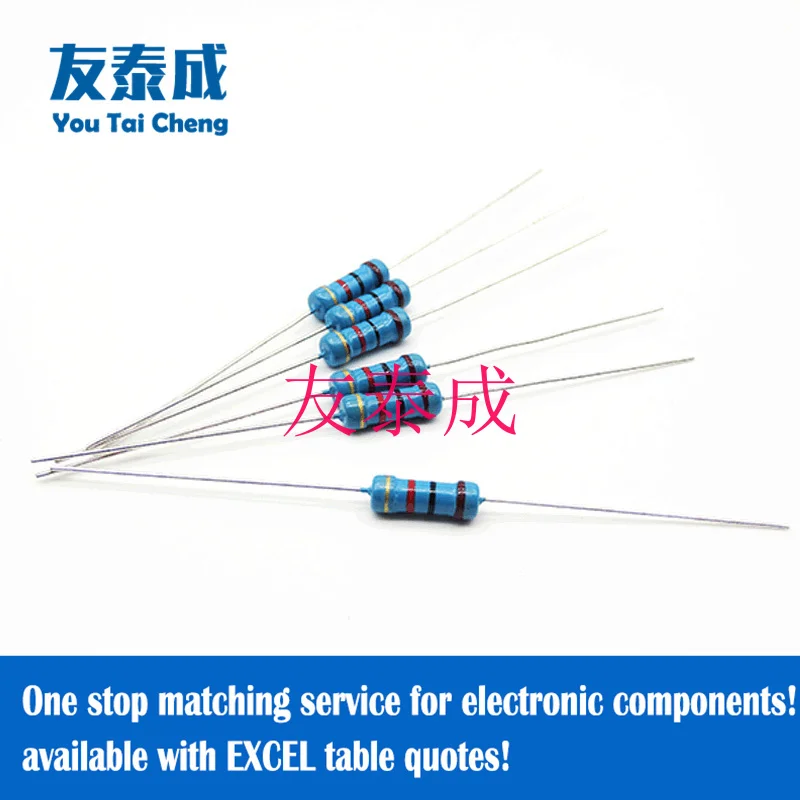 50PCS DIP Carbon Film Color Ring Resistor 1/2W(0.5W) ±5% 20Ω 22Ω 24Ω 27Ω 30Ω 33Ω 36Ω 39Ω 43Ω 47Ω 51Ω 56Ω 62Ω 68Ω 75Ω 82Ω 91(Ohm)