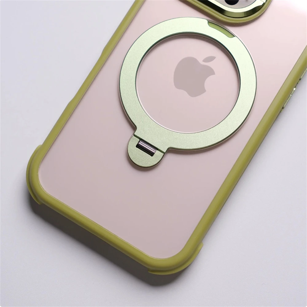 360 °   Magnetyczny, obrotowy uchwyt, etui odporne na wstrząsy do iPhone'a 17 16 Pro Max 15 14 13, przezroczyste, kompatybilne z bezprzewodowym ładowaniem MagSafe. — zdjęcie produktu 5