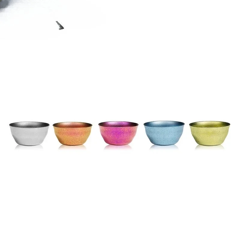 Pure titanium kung fu tea set household simple titanium cup metal titanium degree lazy portable anti-scalding tea cup
