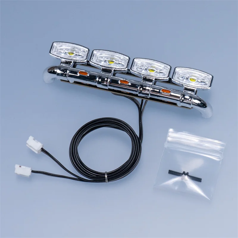 RC 1:14 Model Truck Front Grille Bumper Spotlight For Tamiya 1/14 RC Tractor Truck 770S DIY Parts Accessories