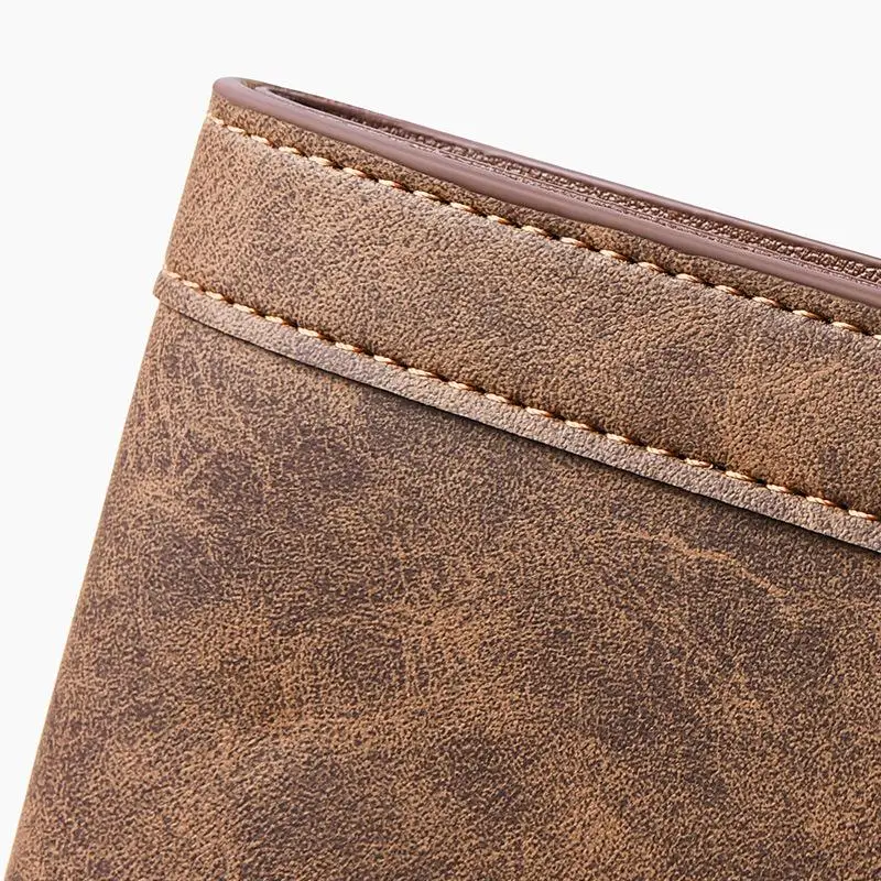 PU-Leder Herren-Kurzbrieftasche, ultradünner Kreditkartenhalter, Multikartenetui, Geldbörse, Business, tragbar, faltbar, Jugendmode-Geldbörse – Detail 12