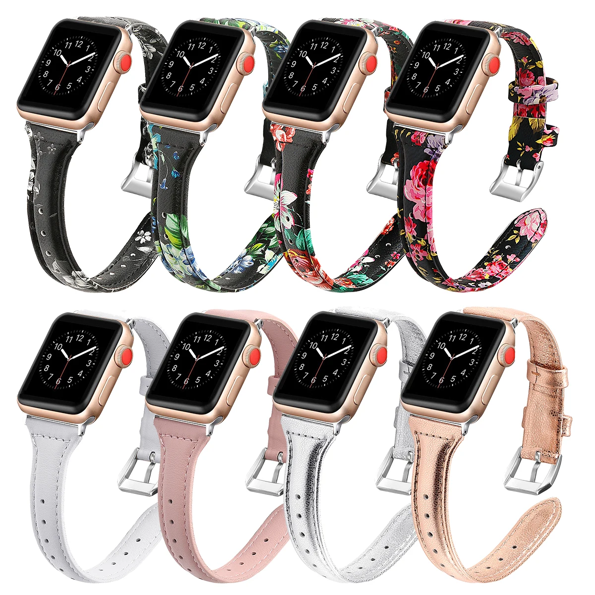 

Leather Strap for Apple Watch Ultra 8 7 6 5 4 SE Band 49mm 45mm 41mm 40mm 44mm Small Waist Bracelet iWatch 42mm Breathable Belt