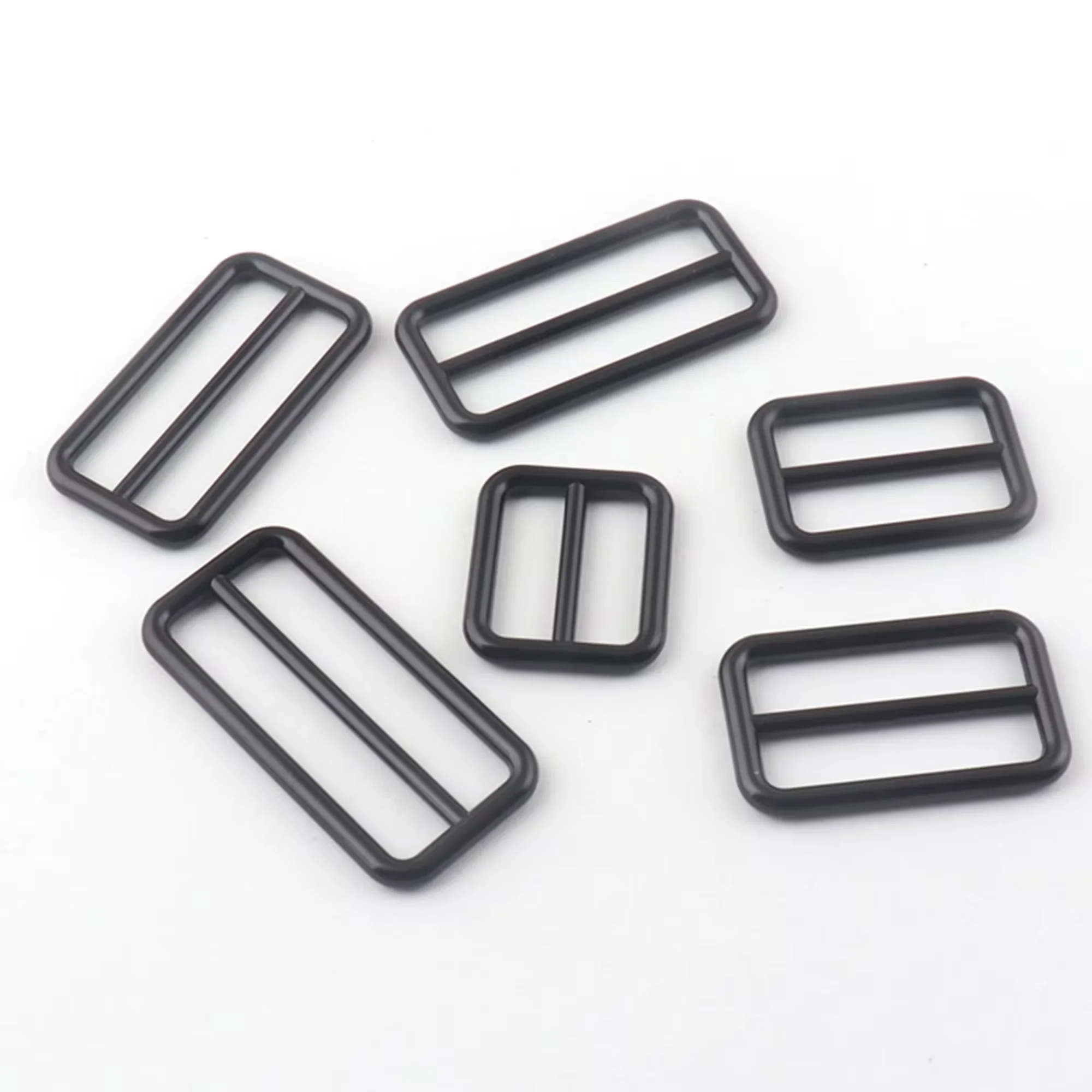 Belt Buckle Strap Fasteners 20mm 25mm 30mm 35mm 38mm 40mm Black slide buckle Adjuster Buckle for Webbing Strap