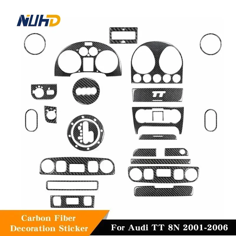 

For Audi TT 8N 2001-2006 Carbon Fiber Car Interior Trim Protector Cover Patch Full Parts Decoration All-car Stickers Accessories