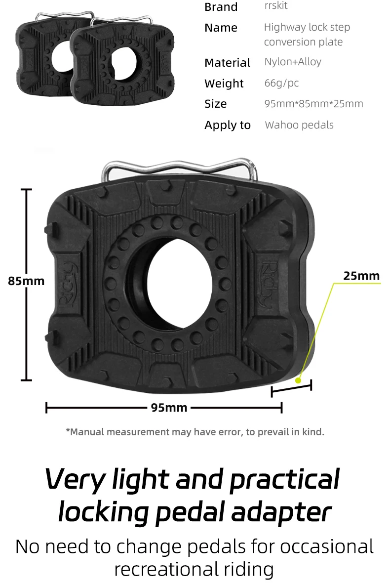 Rrskit Für Wahool SpeedPlay Rennrad Pedal Platte Fahrrad Flache Unterstützung Konverter Comp Null Aero Nano Adapter Fahrrad Zubehör – Detail 7