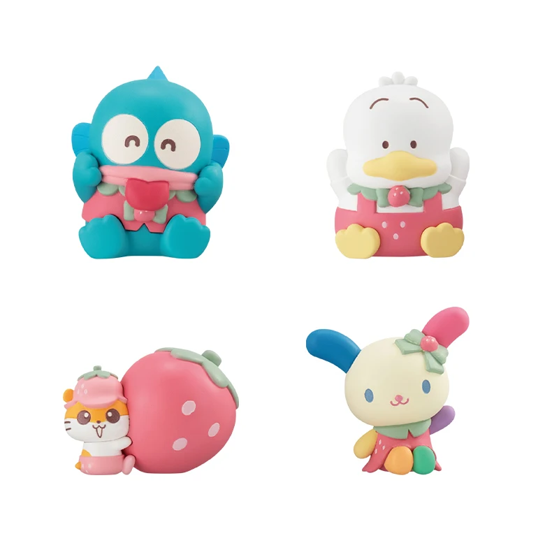 TAKARA TOMY Strawberry Friend Series Hangyodon Pekkle Kuririn U-Sa-Ha-Na Action Figure Doll Toys Gifts for Kids Capsule Toys