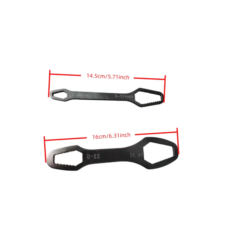 3-17mm8-24mm Universal Torx Wrench Adjustable Multifunction Wrench Board Double-head Multipurpose Torx Spanner Repair Hand Tools