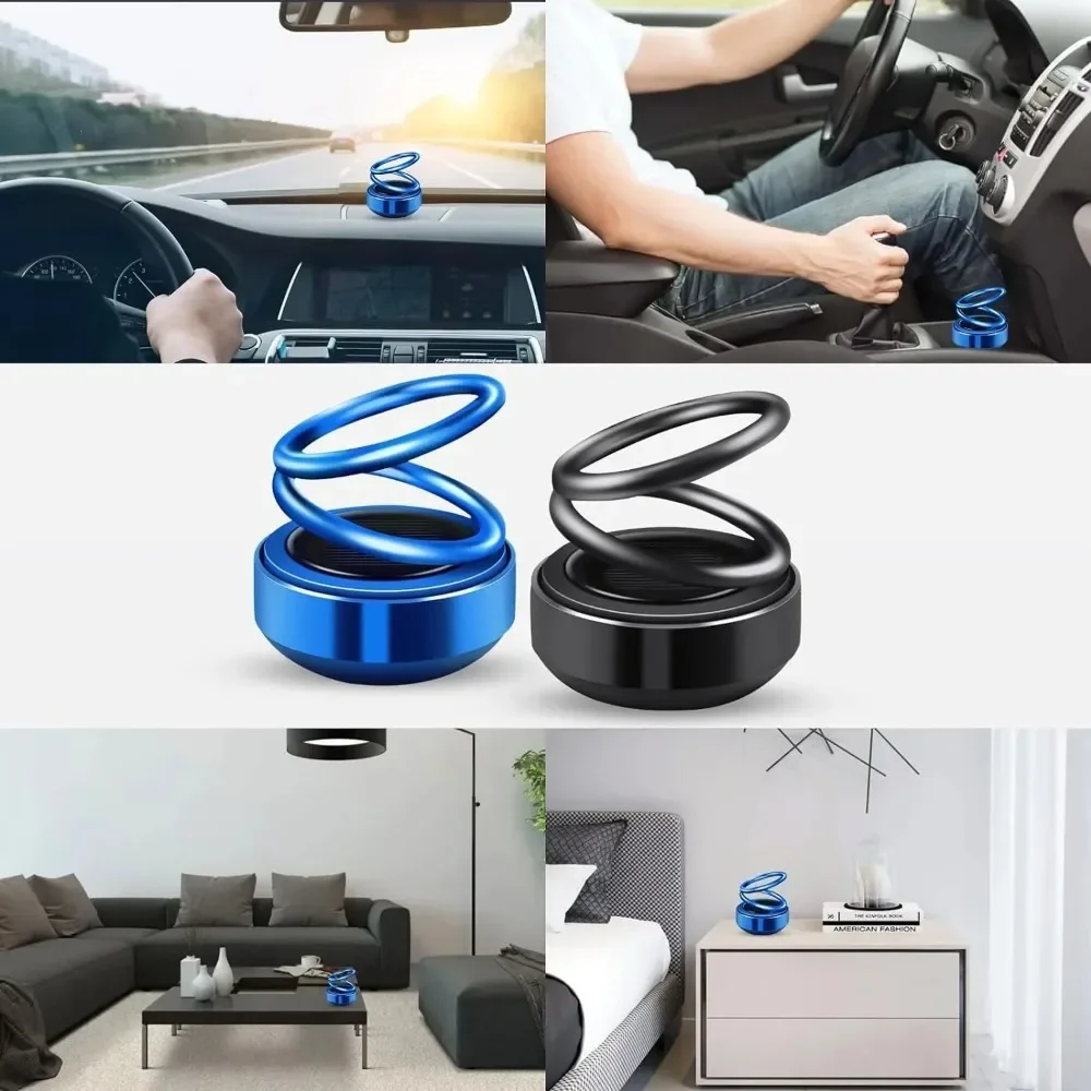 Solar energy aromatherapy machine, hanging double ring decorative aromatherapy machine, suitable for cars, bedrooms