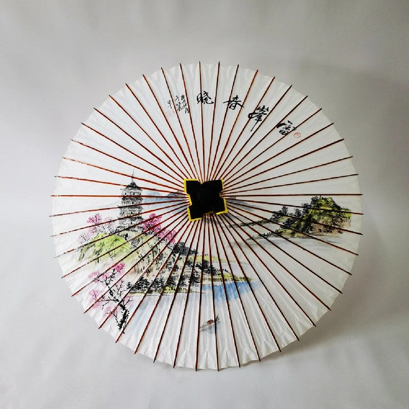 Japanese-style Foreign Umbrella Boutique Fully Painted Hand-painted West Lake Ten Scenes Craft Umbrella, Oil-paper Umbrella, Anc