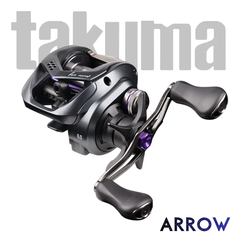 

takuma ARROW +Shallow/Universal Spool Baitcasting Reel 9+1 BB 8.0:1 Anti-Backlash Metal Reel for Long Casting & Finesse Fishing