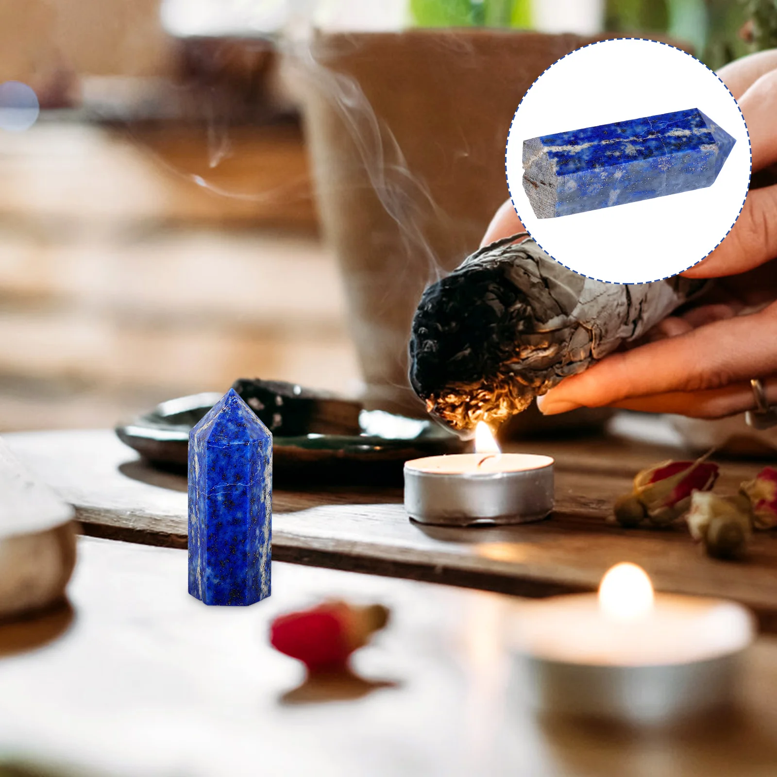 

Natural Column Hexagonal Stone Decoration Desktop Craft Statue nament Pillar Hexagonal Crystal Decor Stone Crafts