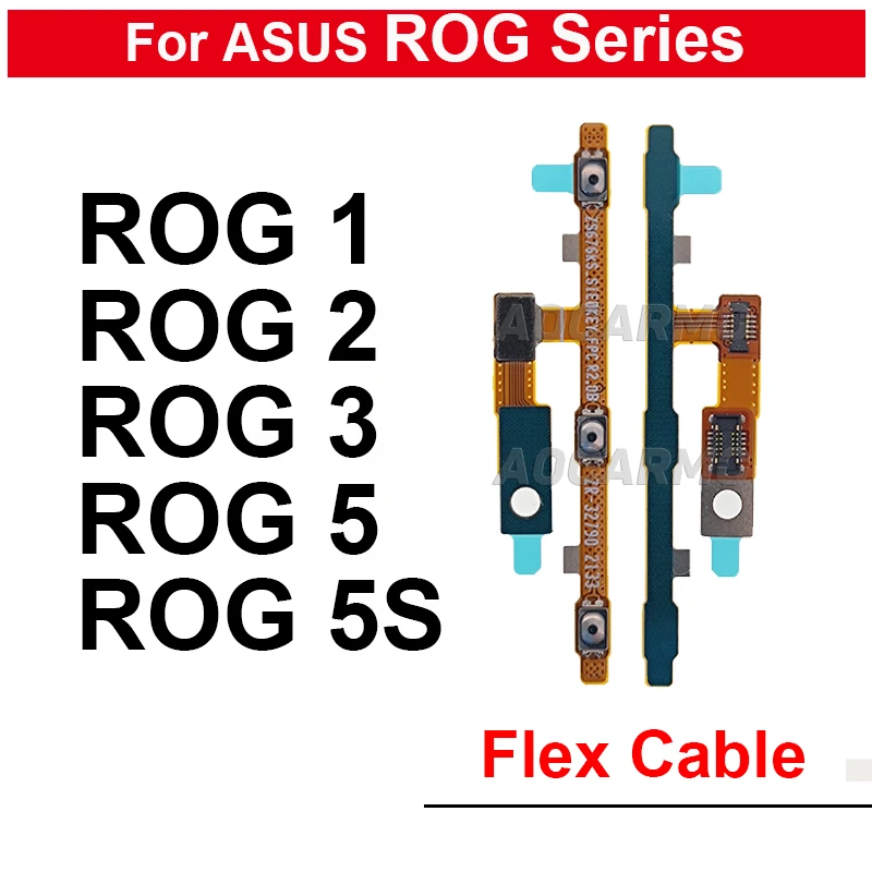 Power On Off Flex Cable For ASUS ROG Phone 1 2 3 5 5s ROG5 Rog2 ROG3 ZS600KL ZS660KL ZS661KS ZS673KS ZS676KS Replacement Parts