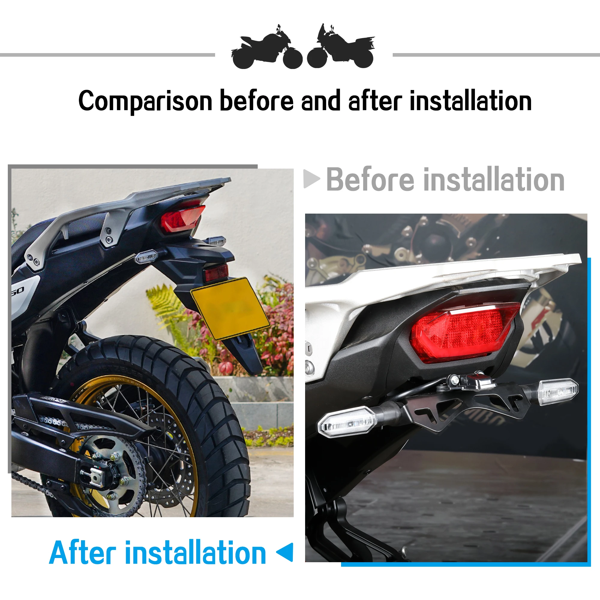License Plate Holder For Honda CRF1100L Africa Twin CRF 1100 L Africa Twin ES 2020-2024 Motorcycle Tail Tidy Fender