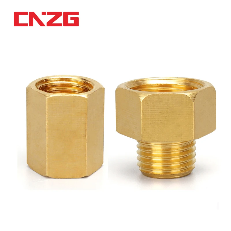 Brass 1/8 1/4 3/8 1/2 3/4 Female to Male Threaded Hex Bushing Reducer Copper Pipe Fitting Water Gas Adapter Coupler Connector