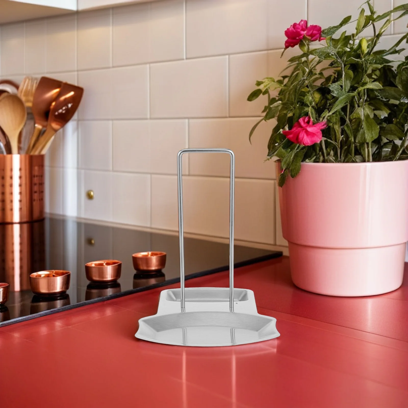 

2Pcs Multifunctional Kitchen Pot Lid Holder Stainless Steel Organizer for Pots Pans Cover Utensils Saucepan Lid Spoon Rest