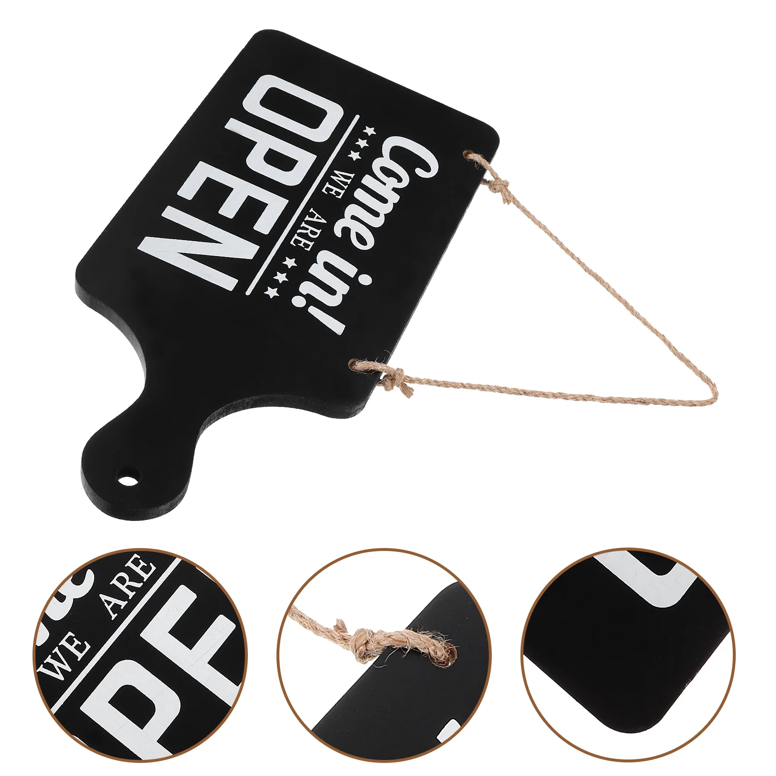 

Wood Open Closed Sign Double-Sided Business Sign for Cafe Restaurant Store Door Hanging Decorative Pendant Open Closed Signs