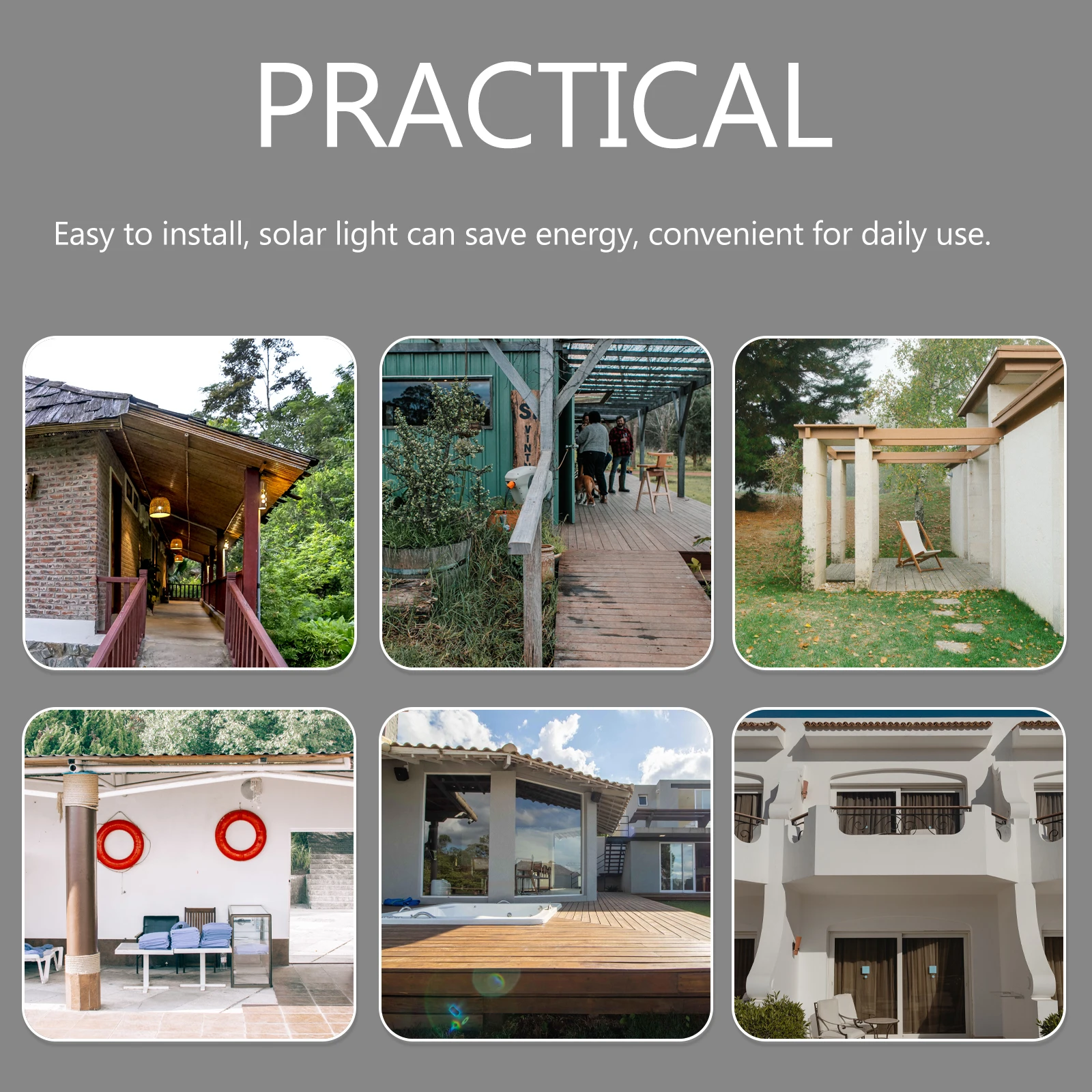 

Solar Lights Outdoor Split Motion Sensor Waterproof Solar Wall Lamp for Outdoor Yard Patio Garage Black (5 m extensi