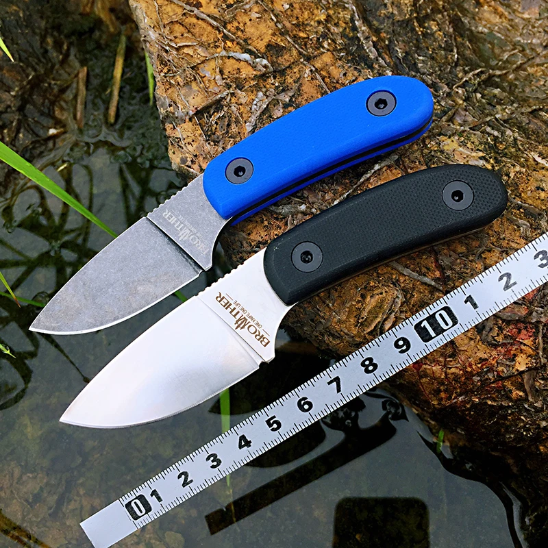 [Minghong Brother F015 ] Fixed Blade Bushcraft Knife Full tang Hunting Straight Knives Camping tactical Survival Knife Tool