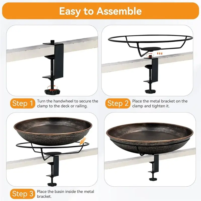 AWAH Deck Mounted Bird Bath, Easy To Clean12 Detachable Bath Bowl