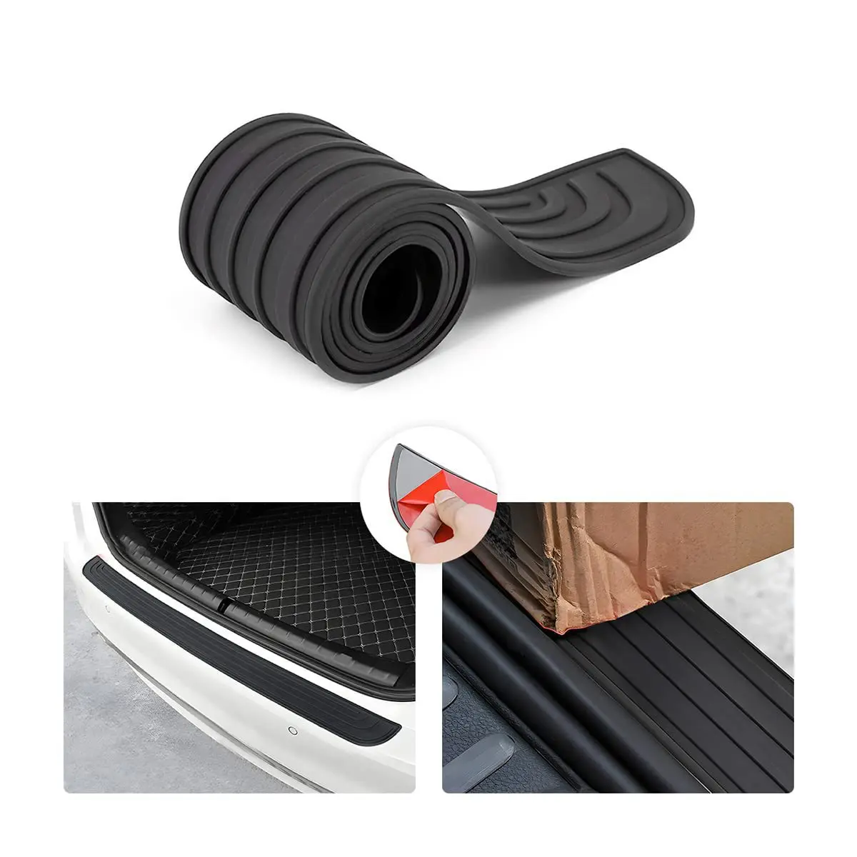 

Universal Car Rear Bumper Guard Edge Strip Soft Adhesive Anti-Kicked Scratch Protection Rubber Anti-Scratch Car Accessories