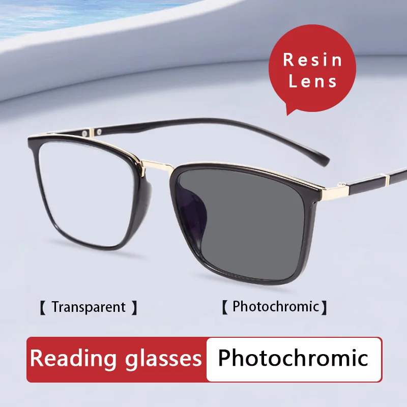 

Sunglass Reading Glasses Photochromic lenses Full frame,High Quality Magnifying Presbyopic Eyeglasses Anti Fatigue