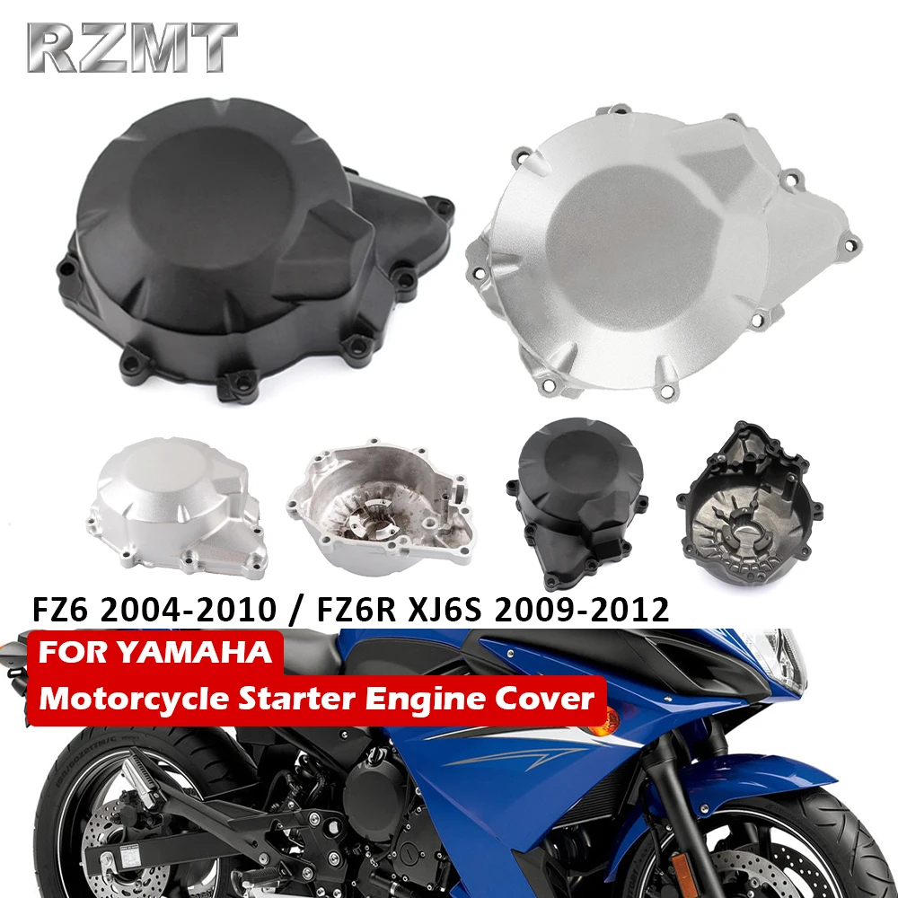 

Motorcycle Left Stator Starter Engine Crankcase Cover For YAMAHA FZ6 2004-2010 XF-2623-W