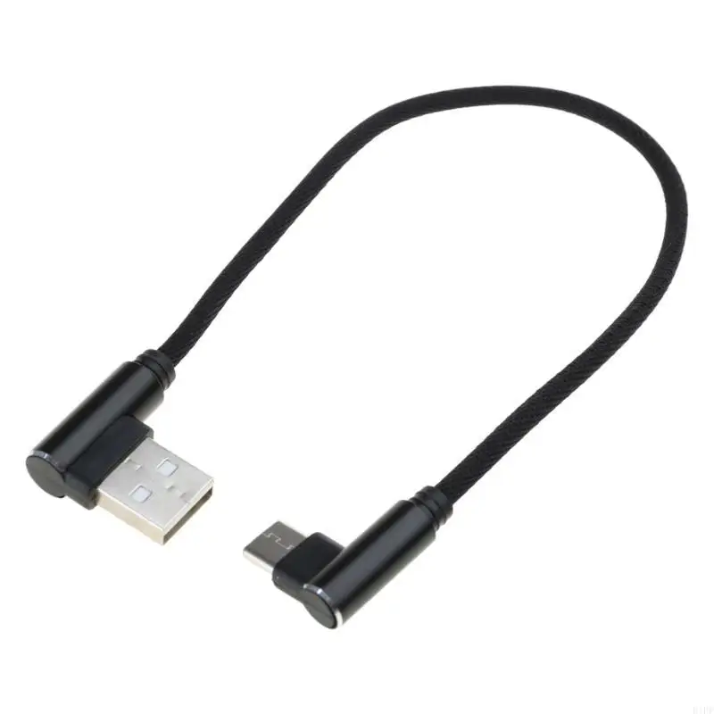 E1PF 0.25m Double Elbow Type c Data Cable 90° Fast Charging Cable Cellphone Data Line USB C Cable Fast Charging Cable