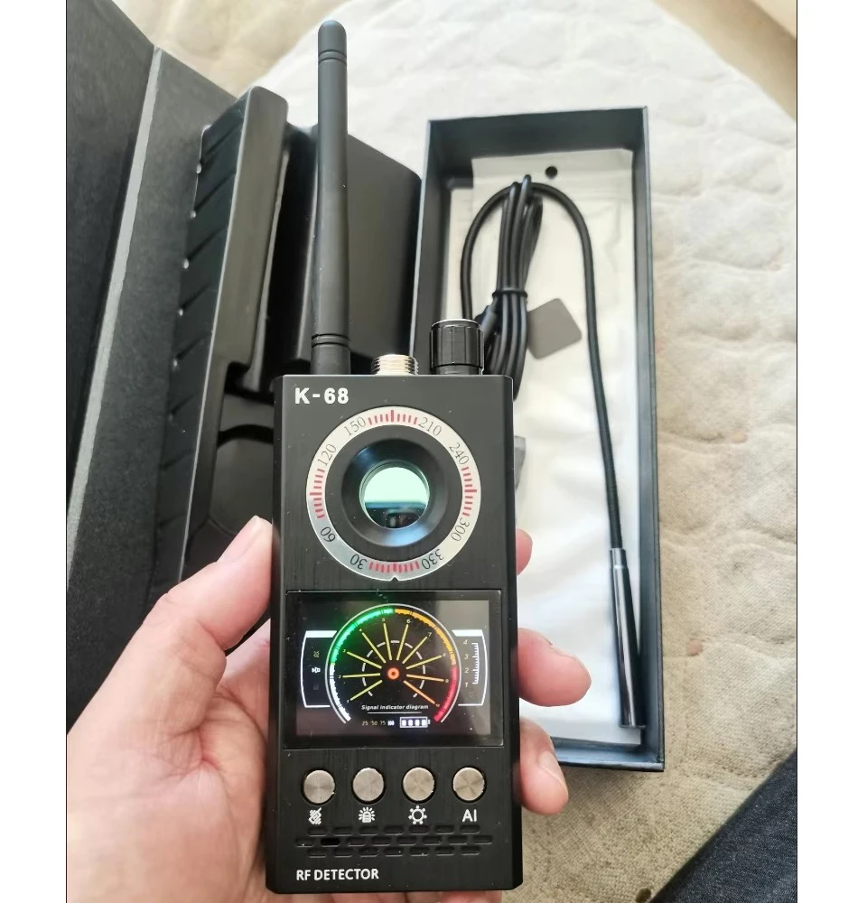 Антишпионская скрытая камера/вычок/GPS детектор военного класса 1 МГц-8000 МГц мультисигнал обнаружения предотвращает подслушивание/сканер слежения