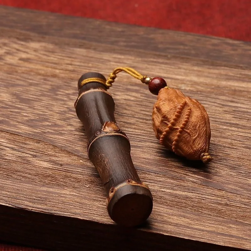Purple Bamboo Handle Piece Trendy Play Rising Steadily Original Buddha Hand Olive Nut Buddha Hand Single Mind Wenwan Keychain