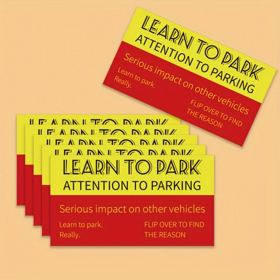 

100 pcs Funny Parking Card, Warning Parking Card, Parking Tip Card