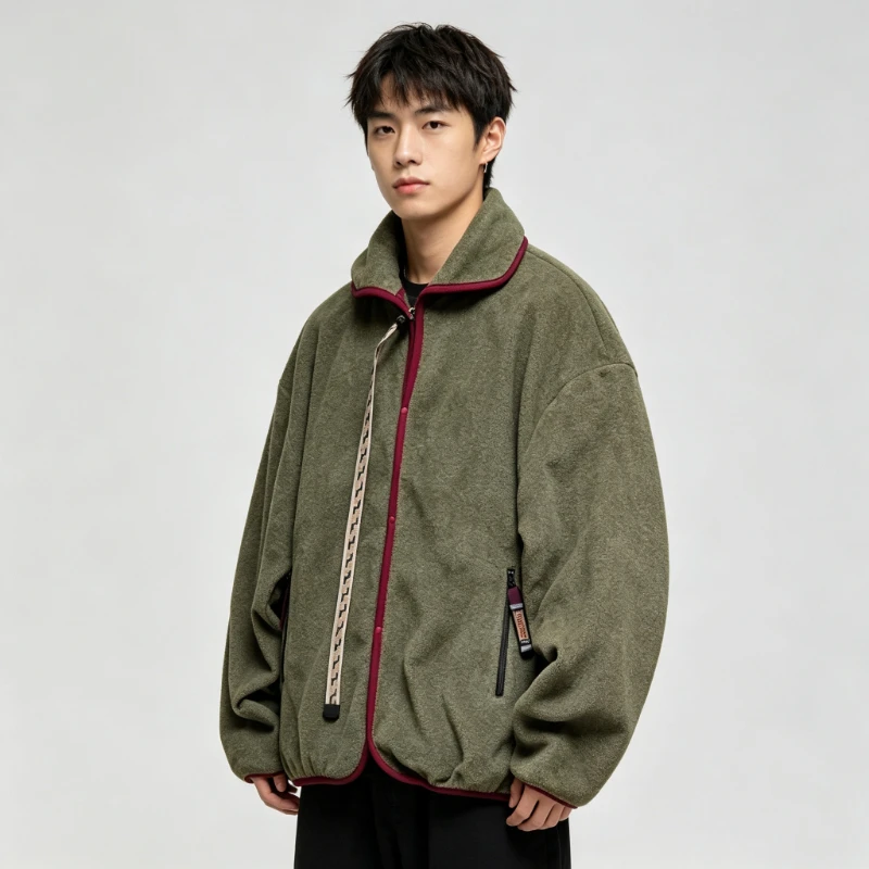 21AW KAPITAL High Street Fleece Embroidered Multifunctional Loose Long Sleeve Jacket Men's Clothing Women's Clothes
