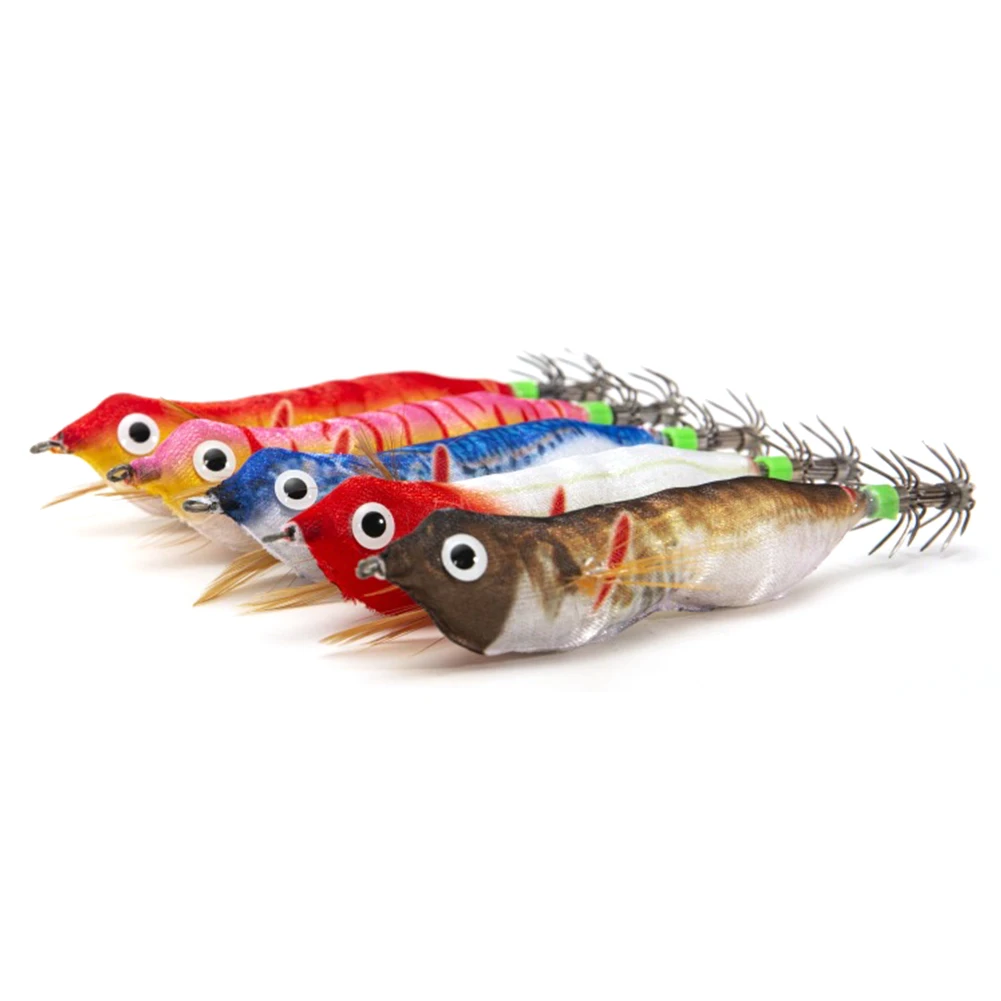 LED Squid Jig Lures Built-In Bead Glow Fishing Squid Lure 103mm Fluorescent Fishing Lure for Fishing Squid Octopus Pesca