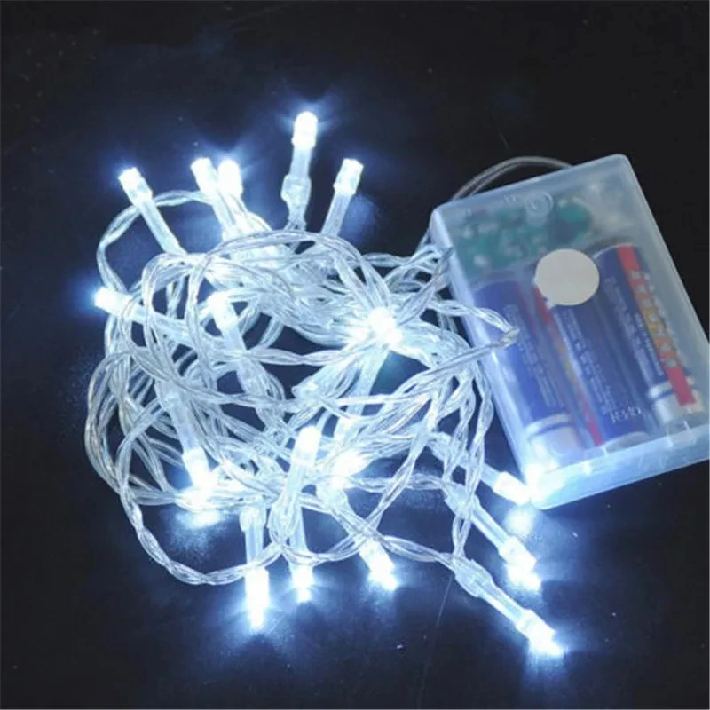 Luzes de natal à prova dwaterproof água led string 5v 3a alimentado fio cobre fada festa casamento ao ar livre decoração natal 20m 10m 5m 2m