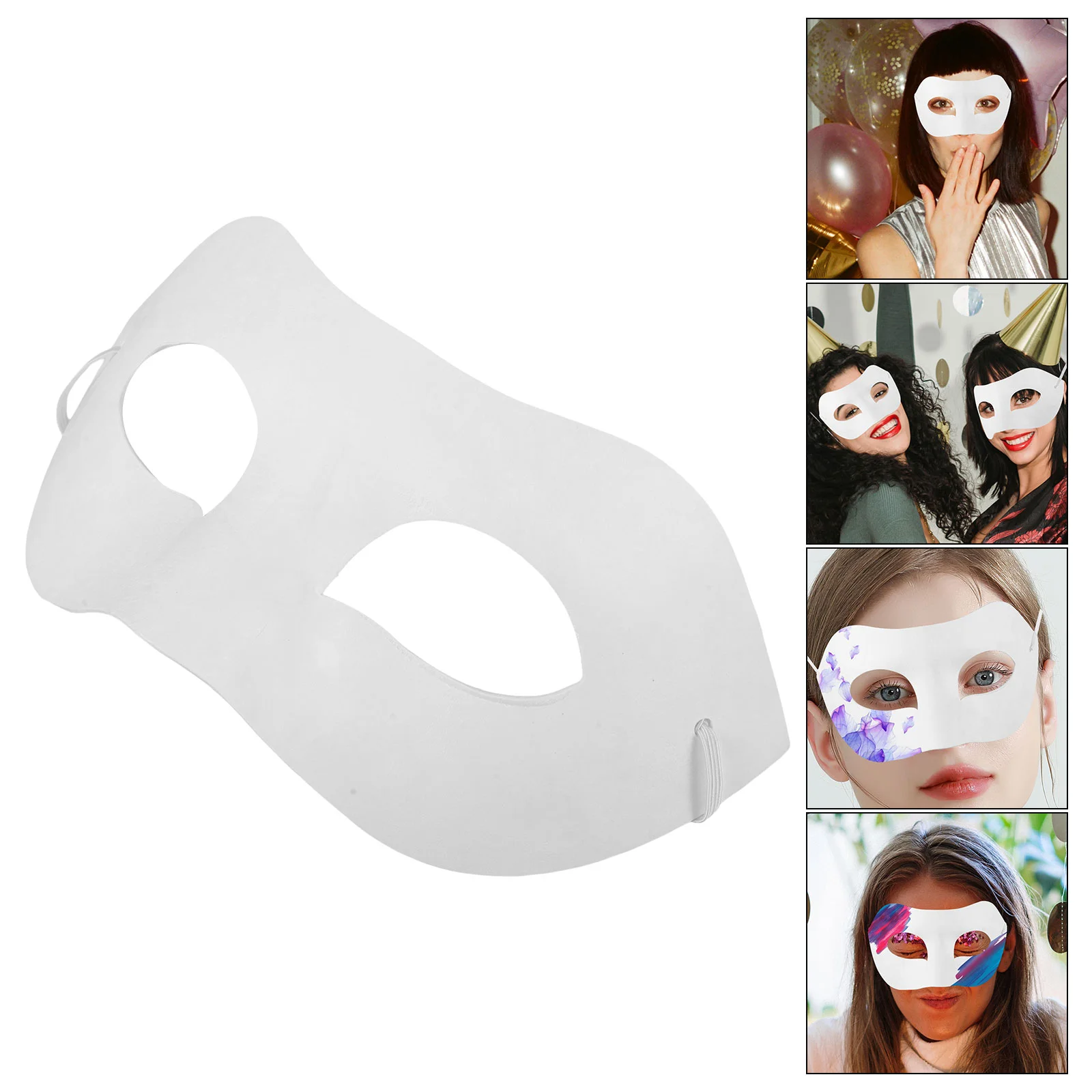 10 Pcs Mask DIY Hand Painted Costumes Party Decor Man Paintable White Black Face Masks