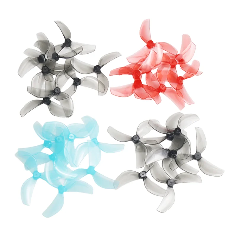 8 peças/4 pares gemfan 45mm hélice de 3 lâminas 1mm 1.5mm para rc fpv corrida freestyle 1.8 polegadas cinewhoop palito de dente drones mini