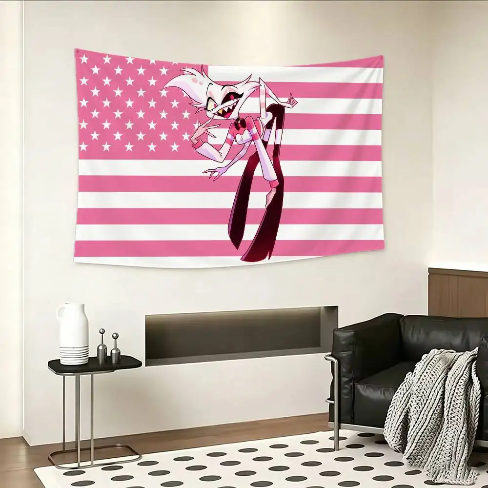 H-Hazbin H-Hotel Angel Dust Flag Outdoor Decorations for Bedrooms Home Decor Items Decoration Banners