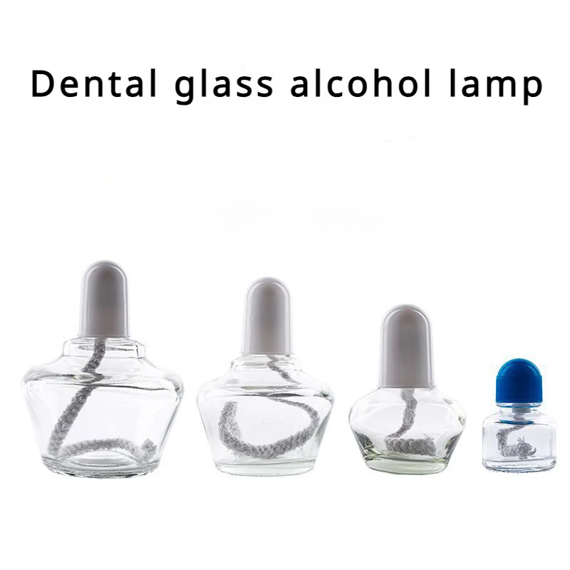 3Pcs Dental Reinforced Explosion-Proof Lab Alcohol Lamp Dental Laboratory Heating Glassware Dental Glass Alcohol Burner Lamp