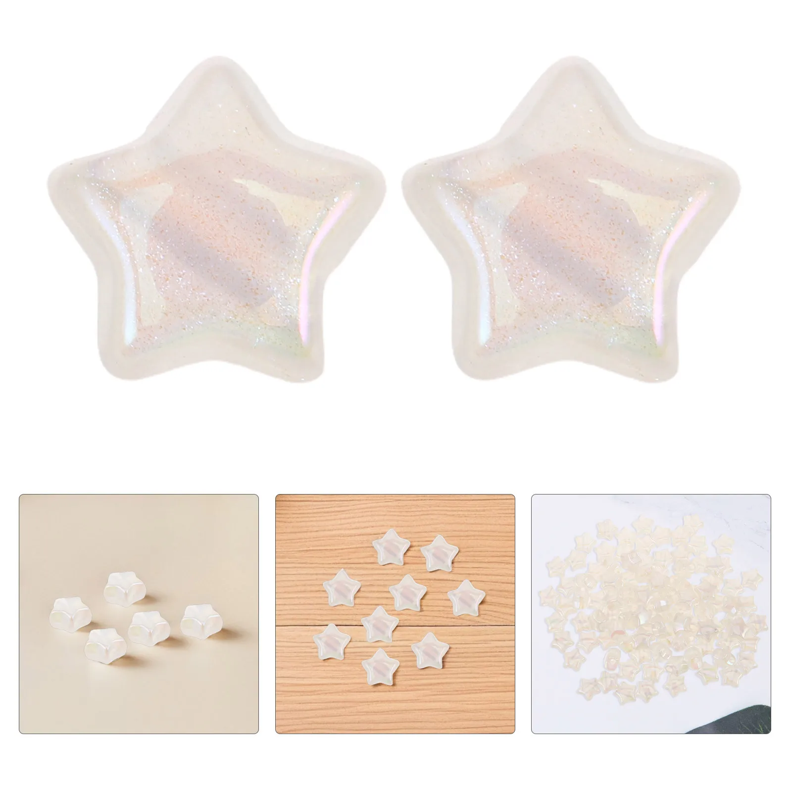 100Pcs Shape Plastic Beads Charming Loose Spacer Beads for Jewelry Making DIY Necklace Bracelet Lanyard