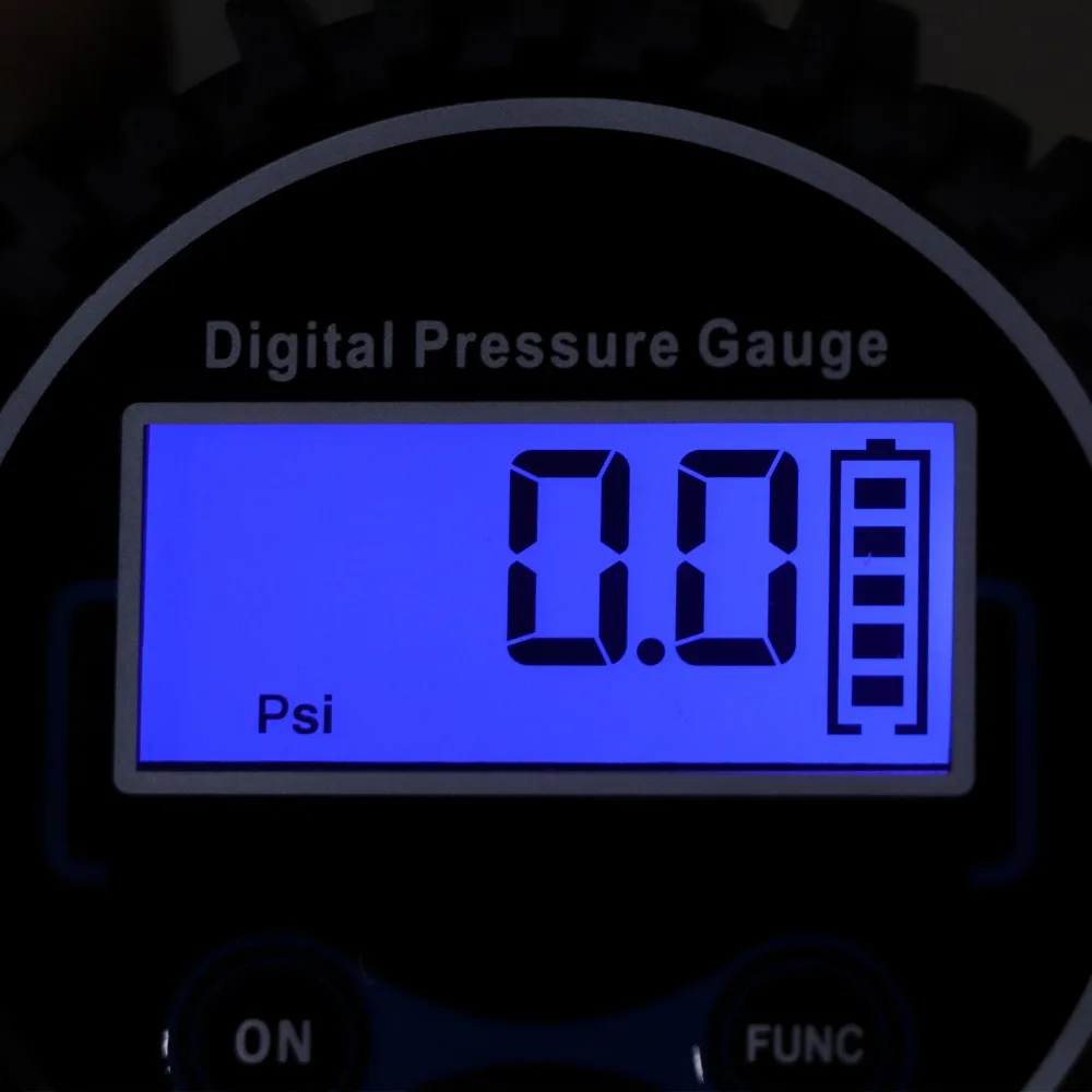 200PSI Tire Pressure Gauge LCD Digital Display 4 Units Pressure Monitoring Tool Universal Tire Inflator Gauge