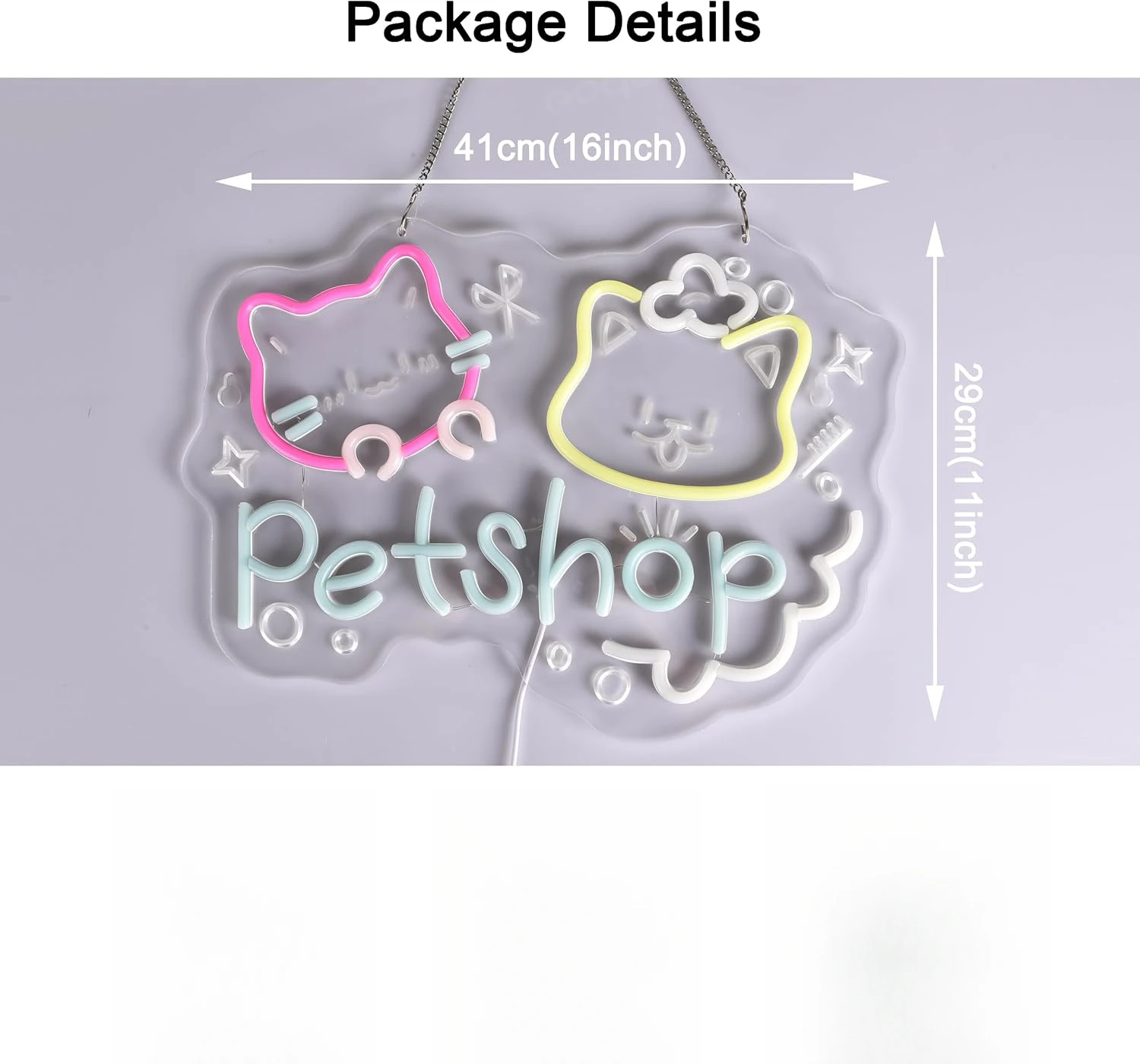 الحيوانات الأليفة متجر النيون USB بالطاقة أضواء النيون عكس الضوء للوازم متجر القط الكلب الرعاية غسل فساتين مخزن بار جدار ديكور فني الهدايا #6