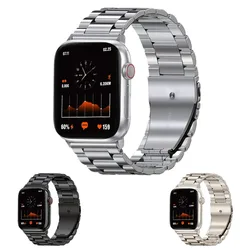 Stainless Steel Band For Apple Watch Band 46mm 40mm 41mm 42mm 44mm 45mm 49mm No Gap Bracelet for iWatch Ultra 3 11 10 9 8 7 6 SE