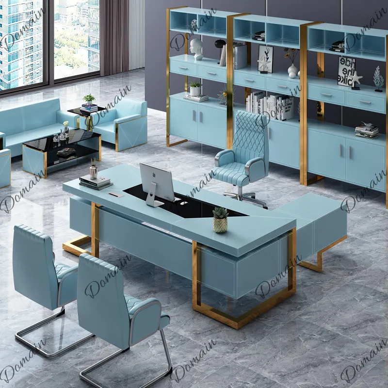 Luxury Executive Desk Simple Modern Office Table Boss Manager Workstation Furniture Set