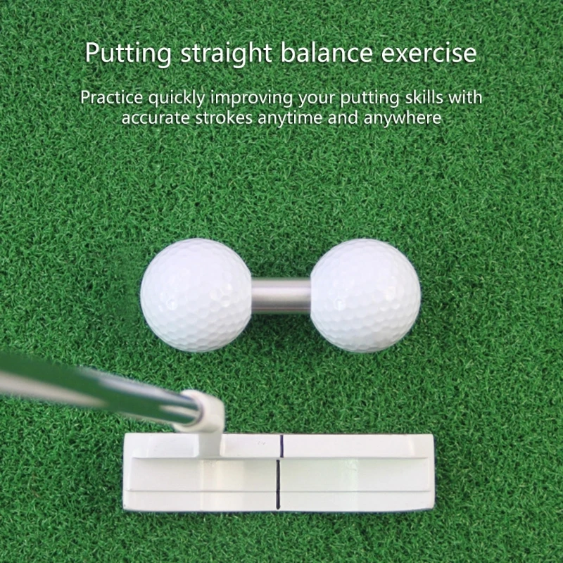 ฝึกกอล์ฟ Double Ball Putting TRAINER Double Putting Training Ball Training Aids Universal เครื่องมือความทนทาน