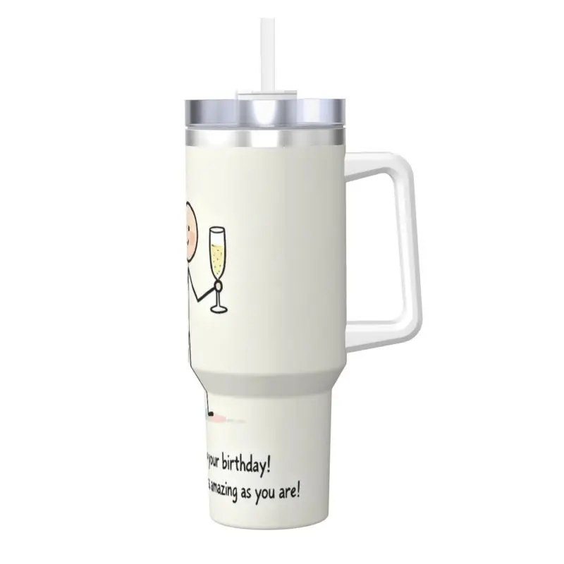 

40OZ Ice Bully With Handle - Stainless Steel Tumbler - Double Wall Insulated Water Bottle