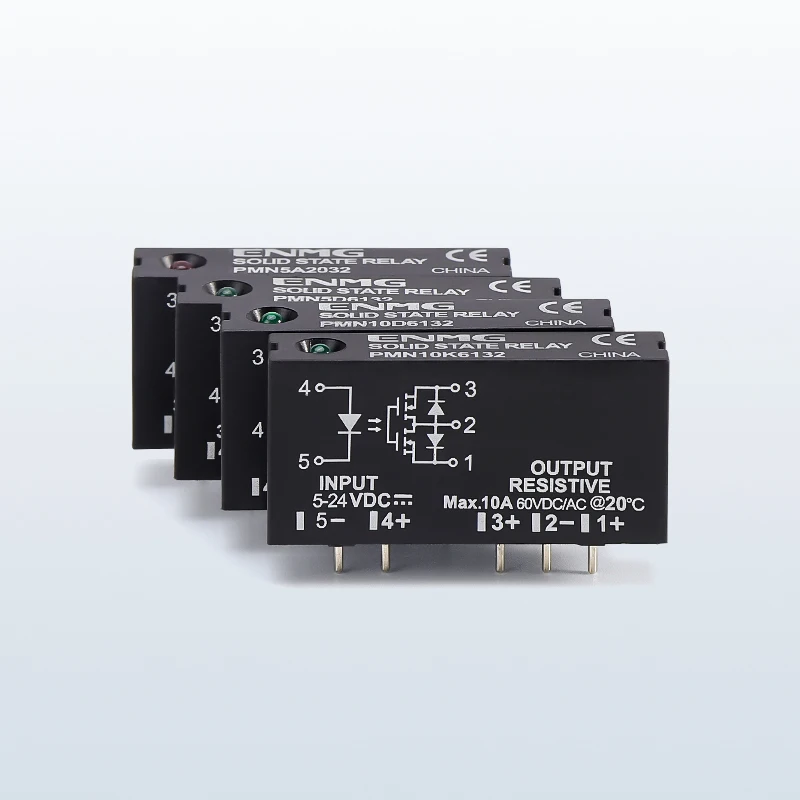 ENMG 24V الجهد العريض PCB-Mount Mini Solid State Relay PMN5D6132، تحكم DC إلى DC (3V/5V متوافق) عزل بصري من نوع الدبوس