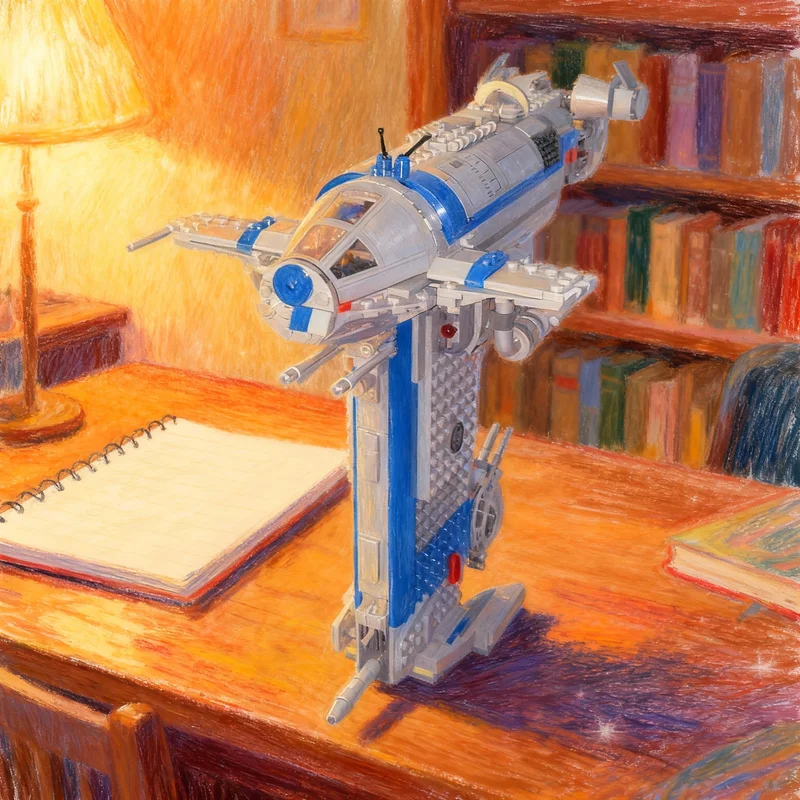 

775pcs MOC Resistance Bomber Wings SWOV Mod Star Battle Model Building Blocks Creative DIY Gift Display Decor Assemble Premium