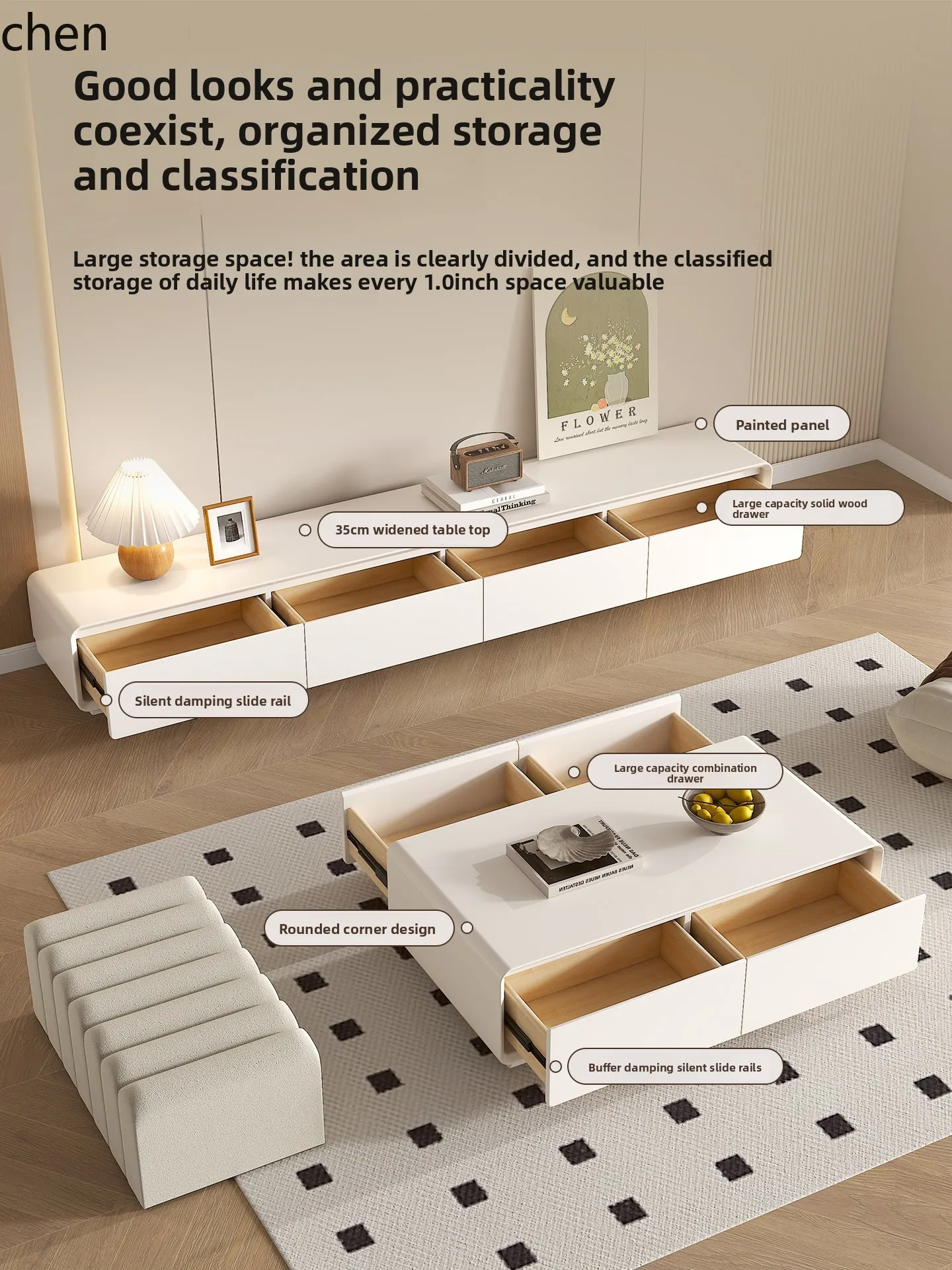 Yxy Solid Wood Tv C… - image