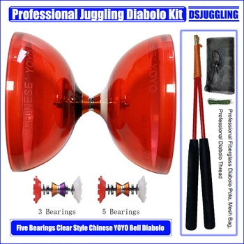 YOYO 5 Bearing Diabolo Set Packing Sticks Strings Bag Handsticks 3 Size 6 Colors to Choose China Kongzhu BBDS-Y5